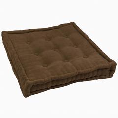 25-inch Square Corder Floor Pillow with Button Tufts
