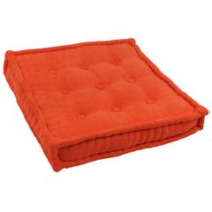 25-inch Square Corder Floor Pillow with Button Tufts