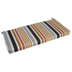 42-inch by 19-inch Patterned Outdoor Spun Polyester Loveseat Cushion