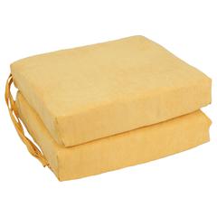 Blazing Needles Indoor 16" x 16" Microsuede Chair Cushion, Lemon