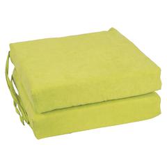 Blazing Needles Indoor 16" x 16" Microsuede Chair Cushion, Mojito Lime