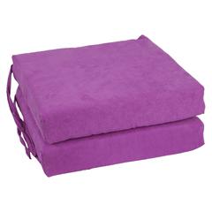 Blazing Needles Indoor 16" x 16" Microsuede Chair Cushion, Ultra Violet