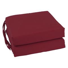 Blazing Needles Indoor 16" x 16" Twill  Chair Cushion, Burgundy