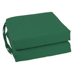 Blazing Needles Indoor 16" x 16" Twill  Chair Cushion, Forest Green