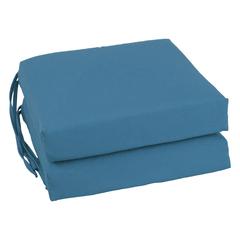 Blazing Needles Indoor 16" x 16" Twill  Chair Cushion, Indigo