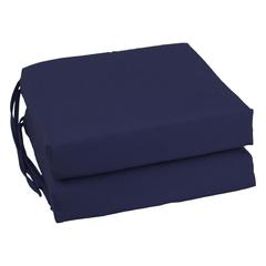 Blazing Needles Indoor 16" x 16" Twill  Chair Cushion, Navy