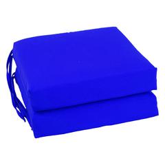 Blazing Needles Indoor 16" x 16" Twill  Chair Cushion, Royal Blue