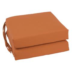 Blazing Needles Indoor 16" x 16" Twill  Chair Cushion, Spice