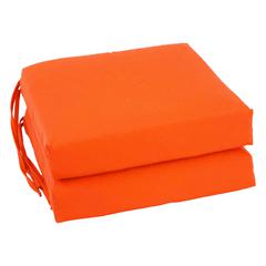 Blazing Needles Indoor 16" x 16" Twill  Chair Cushion, Tangerine Dream
