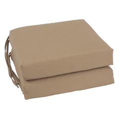 Blazing Needles Indoor 16" x 16" Twill  Chair Cushion, Toffee
