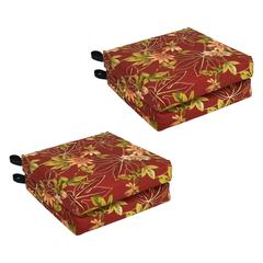 Set of 4 Outdoor Chair Cushions, Passion Ruby