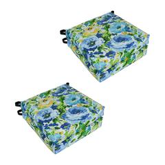 Set of 4 Outdoor Chair Cushions, Lesandra Sunblue