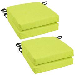 Set of 4 Outdoor Chair Cushions, Lime