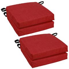 Set of 4 Outdoor Chair Cushions, Paprika