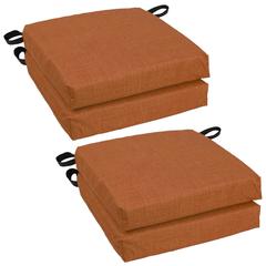 Set of 4 Outdoor Chair Cushions, Cinnamon