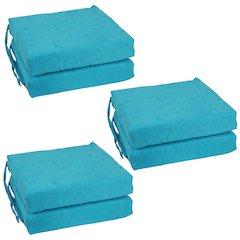 16-inch Premium Solid Polyester Indoor Square Chair Cushions (Set of 6)