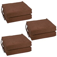 16-inch Premium Solid Polyester Indoor Square Chair Cushions (Set of 6)