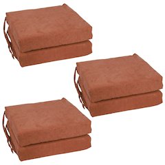 16-inch Premium Solid Polyester Indoor Square Chair Cushions (Set of 6)