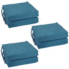 16-inch Premium Solid Polyester Indoor Square Chair Cushions (Set of 6)