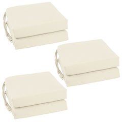 16-inch Twill Indoor Square Chair Cushions (Set of 6)