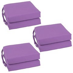 16-inch Twill Indoor Square Chair Cushions (Set of 6)