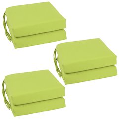 16-inch Twill Indoor Square Chair Cushions (Set of 6)