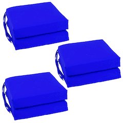 16-inch Twill Indoor Square Chair Cushions (Set of 6)