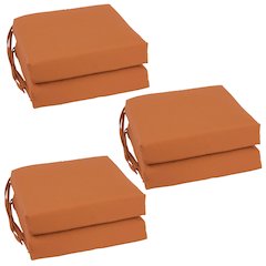 16-inch Twill Indoor Square Chair Cushions (Set of 6)