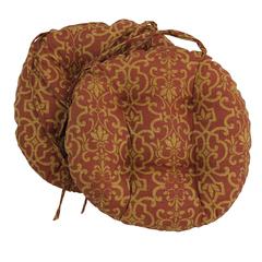 16-inch Outdoor Spun Polyester Tufted Chair Cushion (Set of 2)