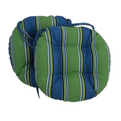 16-inch Outdoor Spun Polyester Tufted Chair Cushion (Set of 2)