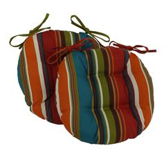 16-inch Outdoor Spun Polyester Tufted Chair Cushion (Set of 2)