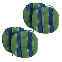 16-inch Outdoor Spun Polyester Tufted Chair Cushion (Set of 4)