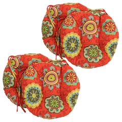 16-inch Outdoor Spun Polyester Tufted Chair Cushion (Set of 4)