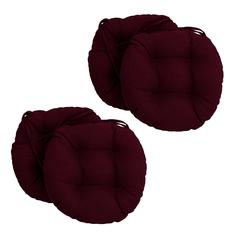 16-inch Outdoor Spun Polyester Tufted Chair Cushion (Set of 4)