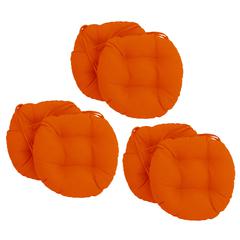 16-inch Spun Polyester Solid Outdoor Round Tufted Chair Cushion