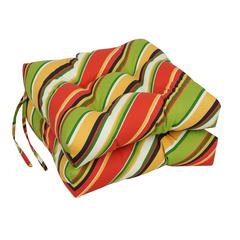 16-inch Spun Polyester Outdoor Square Tufted Chair Cushion