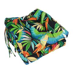 16-inch Outdoor Spun Polyester Square Tufted Chair Cushions (Set of 2)