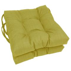16-inch Spun Polyester Solid Outdoor Square Tufted Chair Cushion