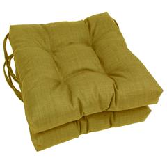 16-inch Spun Polyester Solid Outdoor Square Tufted Chair Cushion
