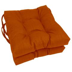 16-inch Spun Polyester Solid Outdoor Square Tufted Chair Cushion