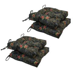16-inch Indoor Square Tufted Chair Cushions (Set of 4)  916X16SQ-T-4CH-ID-019
