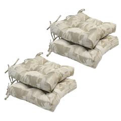16-inch Indoor Square Tufted Chair Cushions (Set of 4)  916X16SQ-T-4CH-ID-048