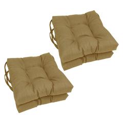 16-inch Spun Polyester Solid Outdoor Square Tufted Chair Cushion