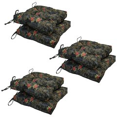 16-inch Indoor Square Tufted Chair Cushions (Set of 6)