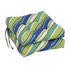 16-inch Spun Polyester Outdoor Square Tufted Chair Cushion