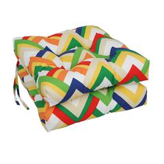 16-inch Spun Polyester Outdoor Square Tufted Chair Cushion