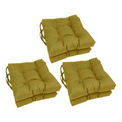 16-inch Spun Polyester Solid Outdoor Square Tufted Chair Cushion
