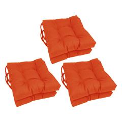 16-inch Spun Polyester Solid Outdoor Square Tufted Chair Cushion