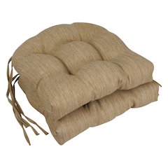 16-inch Premium Olefin Tufted Outdoor Chair Cushions (Set of 2)