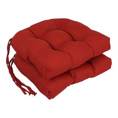 16-inch Premium Olefin Tufted Outdoor Chair Cushions (Set of 2)